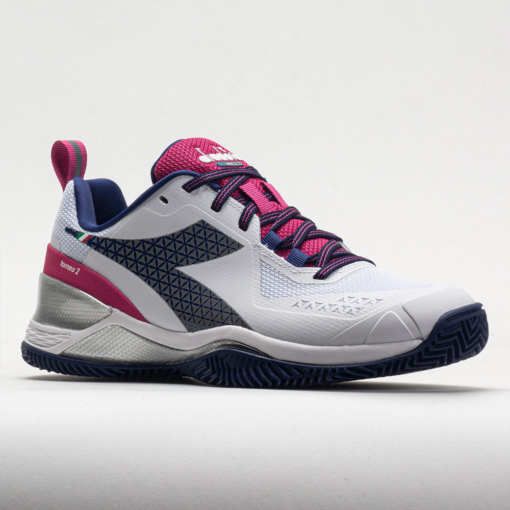 Diadora Blushield Torneo 2 Clay Women's  White/Blueprint/Pink Yarrow