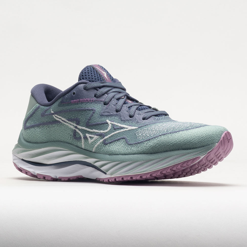 Mizuno Wave Rider 27 Women's  Blue Surf/Snow White