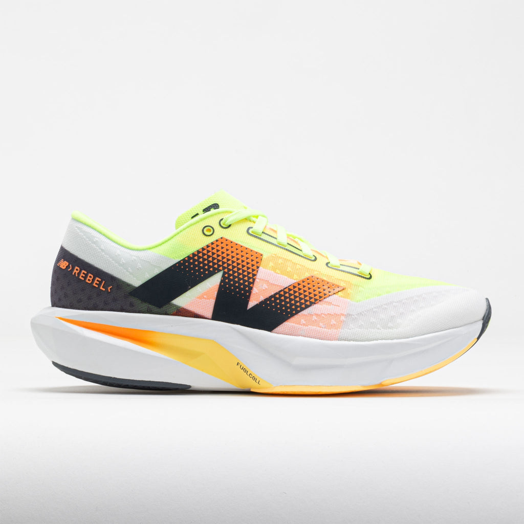 New Balance FuelCell Rebel v4 Men's  White/Lime Glo/Hot Mango
